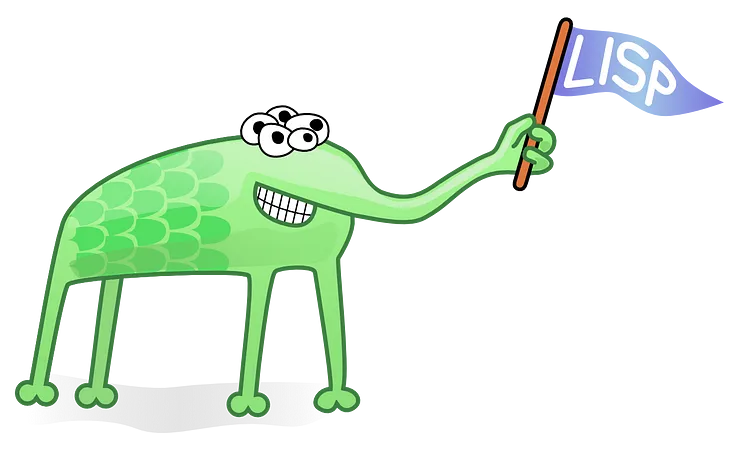 Alien LISP mascot by Conrad Barski, M.D.