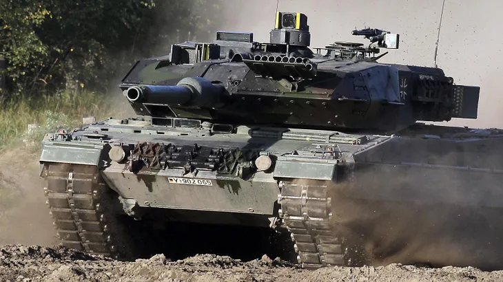 A German made Leopard 2 tank