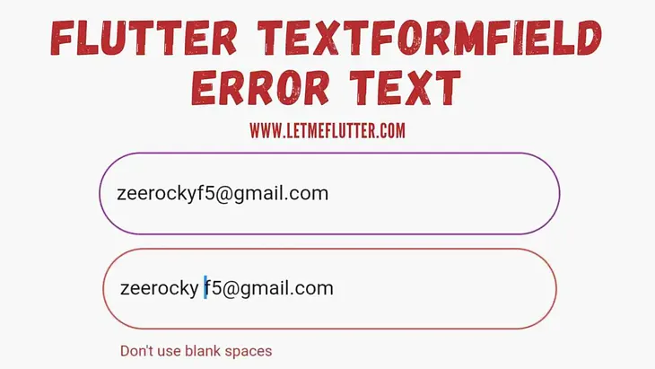 Change Flutter Textformfield Error Text