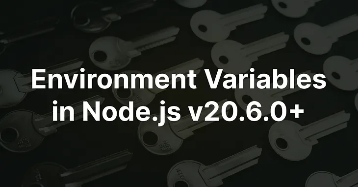 Stop using dotenv in Node.js v20.6.0+