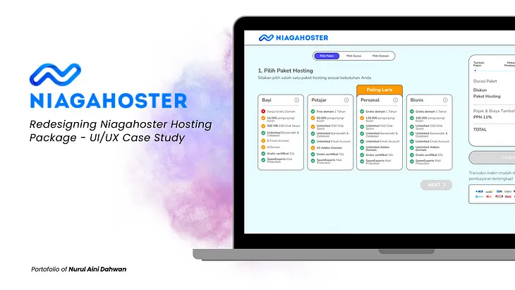 UI/UX Case Study — Redesigning Niagahoster Hosting Package