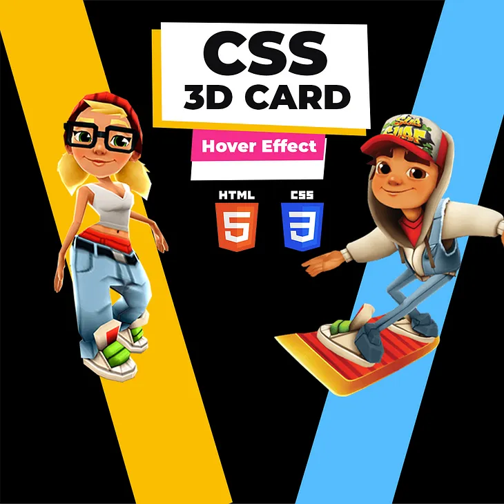 CSS 3D Card Hover Effect | Subway Surfers 3D Cards