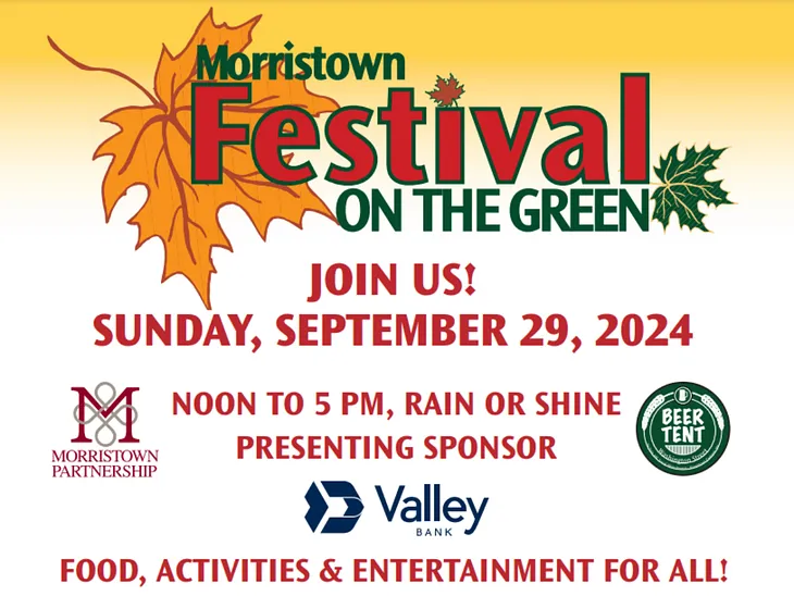 Morristown Festival on the Green Returns on September 29th: A Day of Music, Food, and Fun for All…