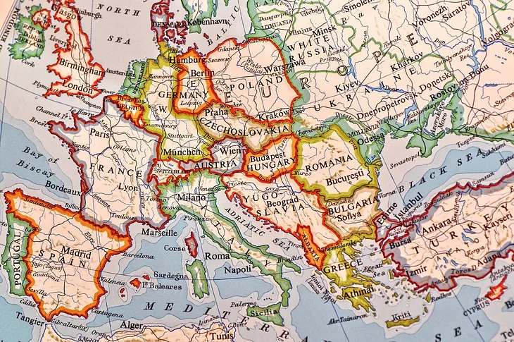 IMAGE: A very old and totally outdated map of Europe
