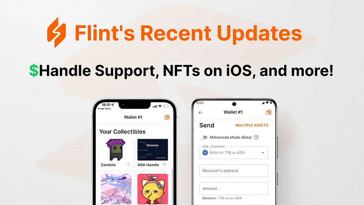 Flint’s Recent Updates: ADA Handle Support, NFTs on iOS, and more!