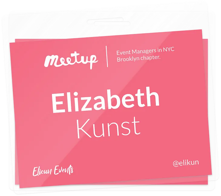 Create name badges for your Meetup.