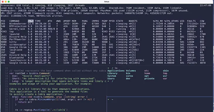 Getting started with tmux