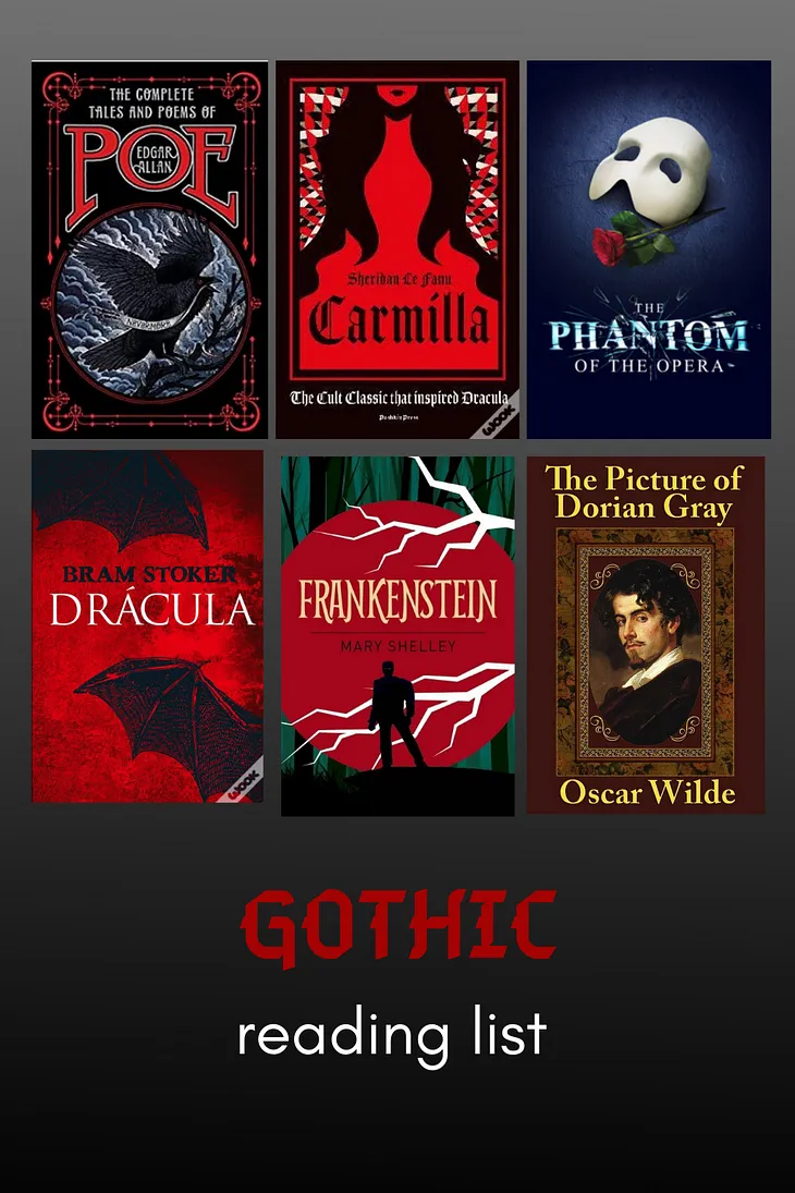 A Gothic Reading List for your book club