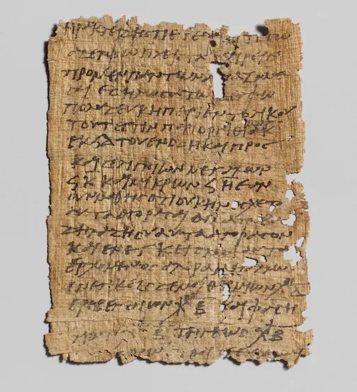 A 3rd-century CE papyrus letter from Roman-Egypt, written by Heraclides to his brother Petechois.