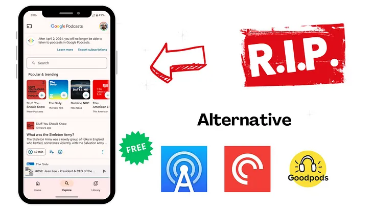 Google Podcasts Shuts Down: Discover the 3 Best Free Alternatives You Need Right Now