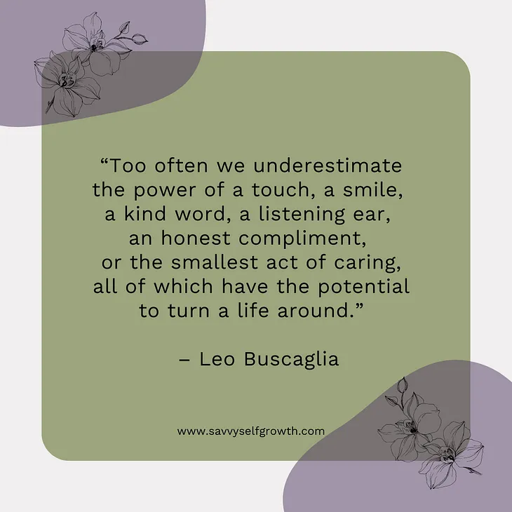 A quote about sensitivity, from Leo Buscaglia. It is repeated in the first line of the article.