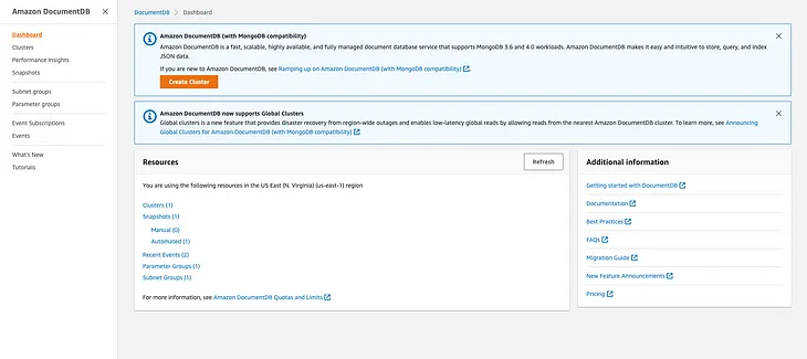 Node With AWS DocumentDB using Mongoose