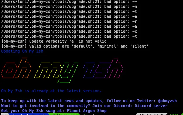 How to Update Oh-My-ZSH