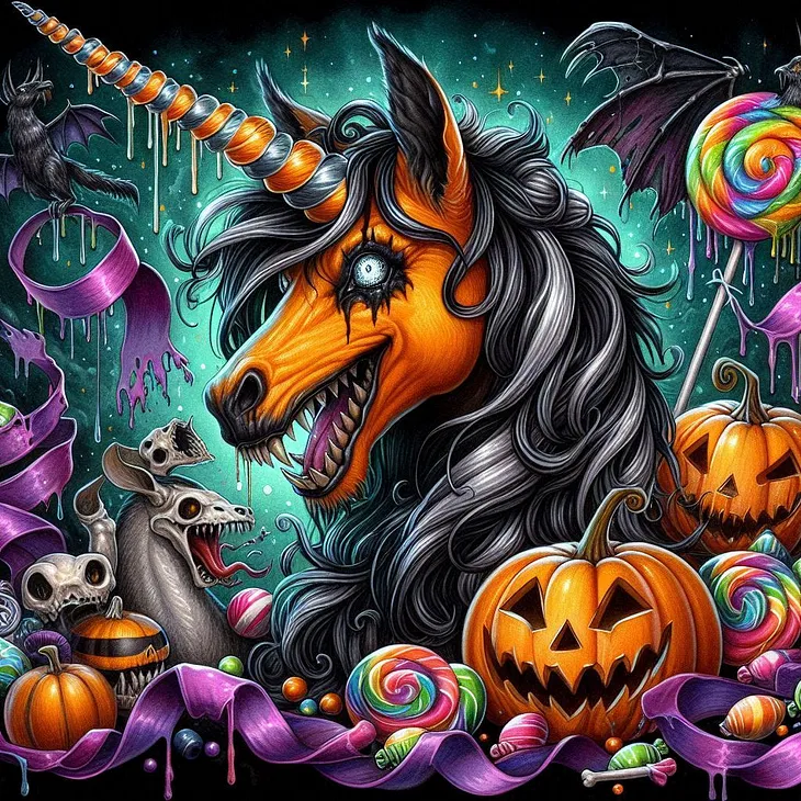 Enchanted Halloween Candy 🎃🦄🎃✩₊˚.⋆🕸️⋆⁺₊✧🍂🍁🧡🎃☕