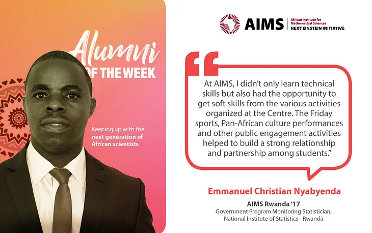 #AlumoftheWeek — Emmanuel Christian Nyabyenda, AIMS Rwanda ‘17
