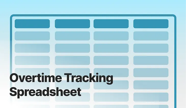 Overtime Tracker in Excel Spreadsheet
