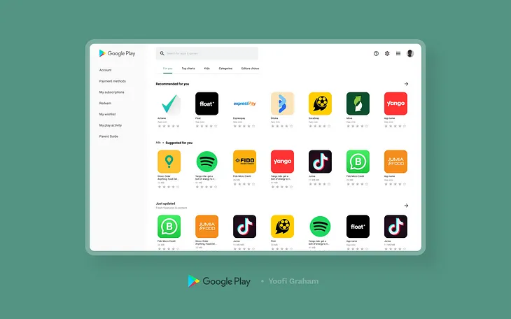 Google Playstore Web app