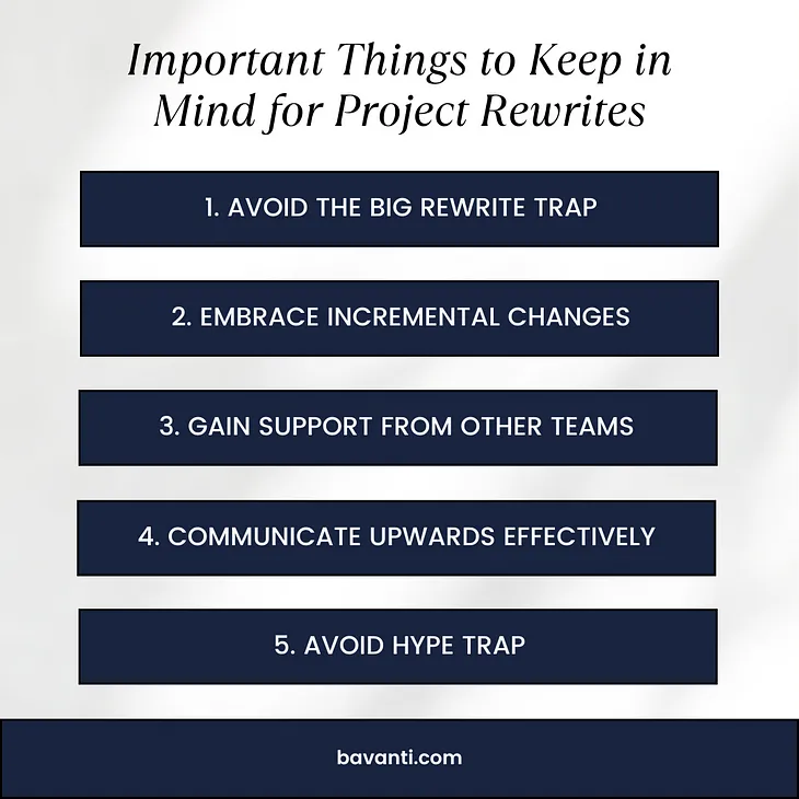 Important Things to Keep in Mind for Project Rewrites