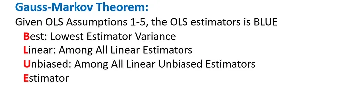 Linear Regression with OLS: Unbiased, Consistent, BLUE, Best (Efficient) Estimator