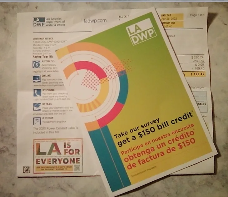 California DWP Customer Alert: EASY Survey Worth $150 in Credit!