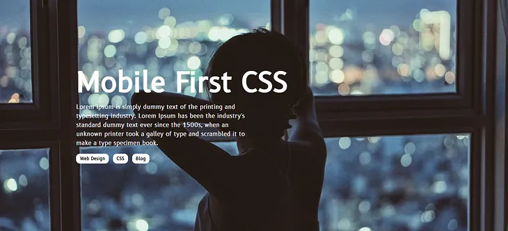 Mobile-First CSS Approach
