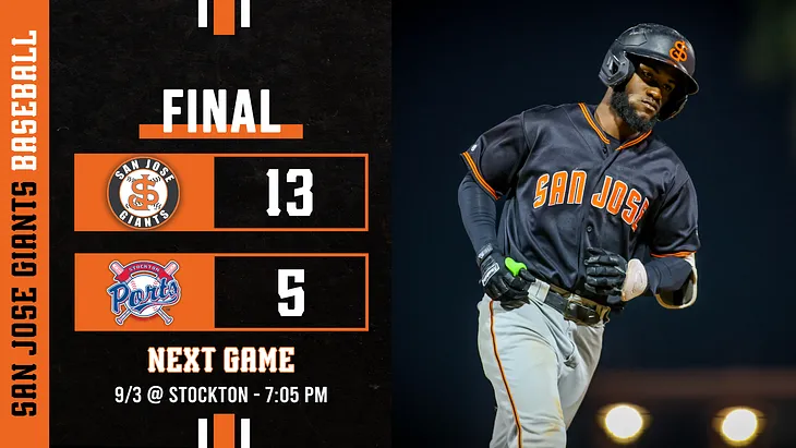 Surging Giants Cruise To 13–5 Win