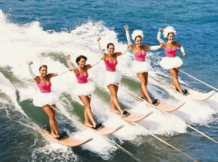 Synchronized wakeboarding