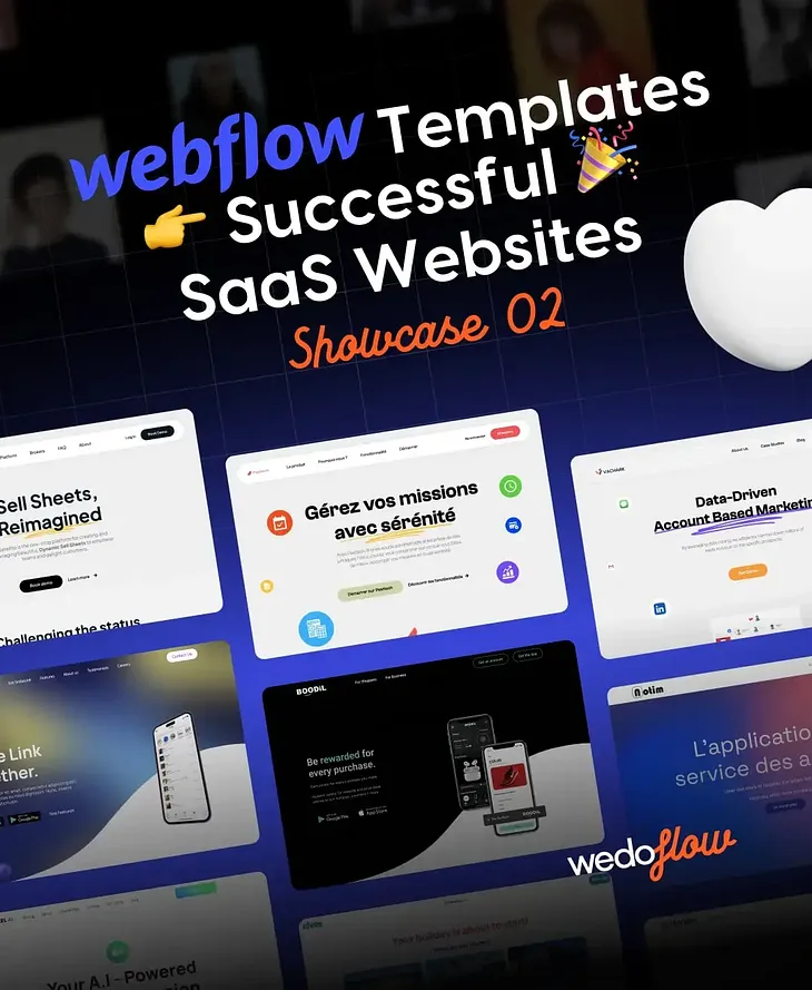 Webflow Templates into Successful SaaS Websites — Showcase 2