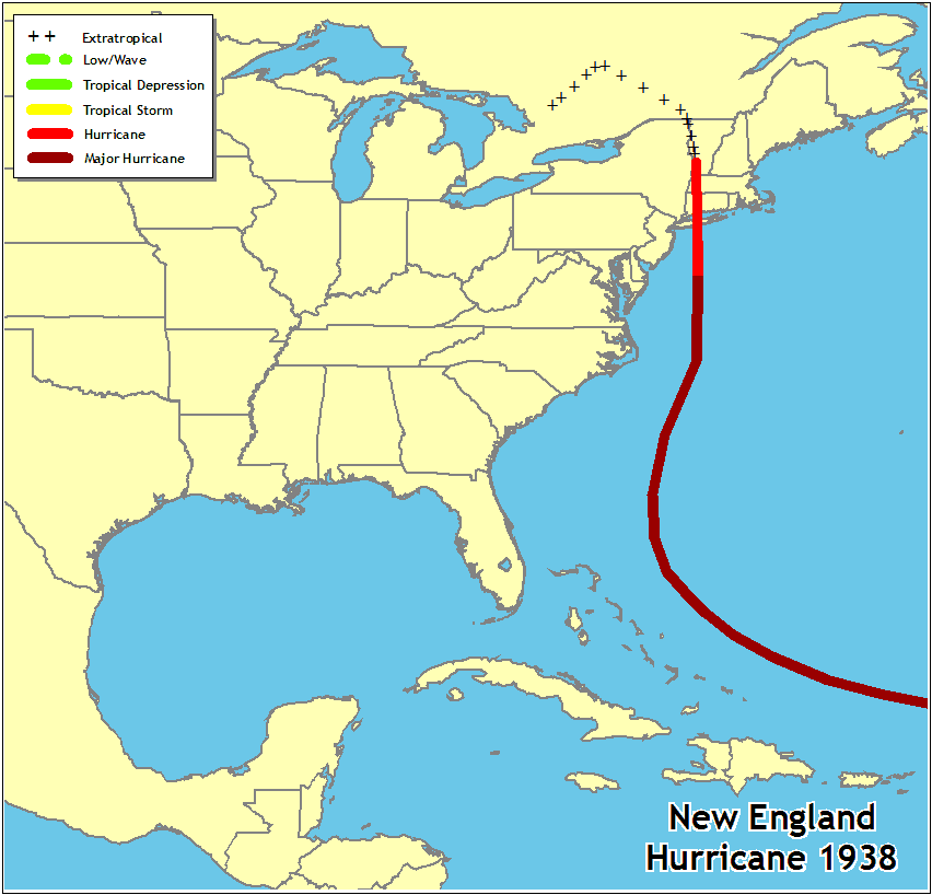 Hurricanes and Tropical Storms in New England, With the Chances of Them Coming Within 50 Miles