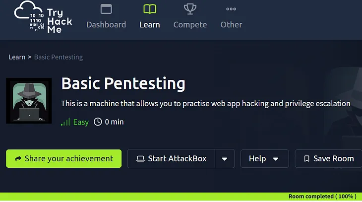 Basic Pentesting — TryHackMe