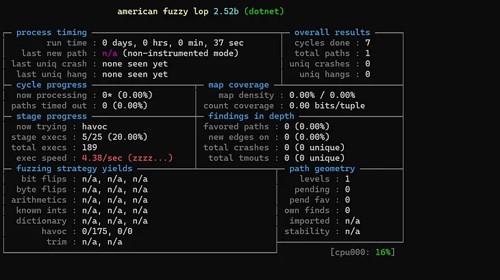 Fuzz testing .net core applications