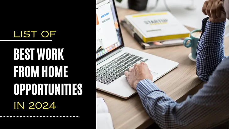 List of Best Work from Home Opportunities in 2024.