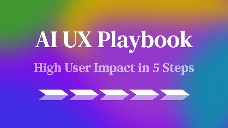 Graphic with text: AI UX Playbook — High User Impact in 5 Steps