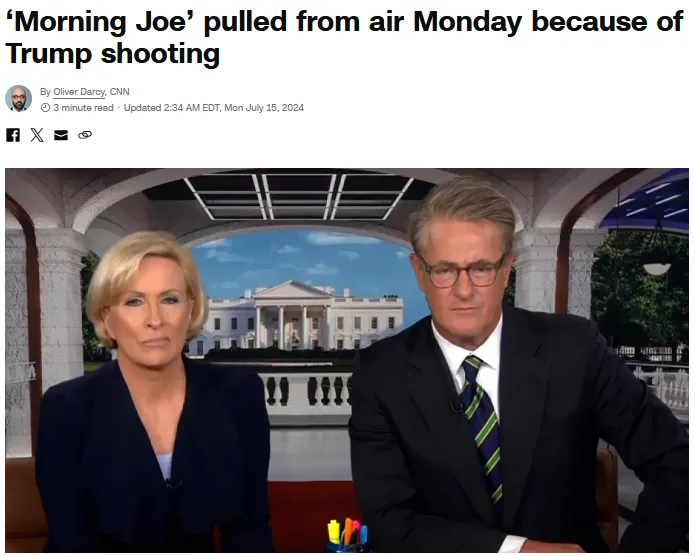 Cowardice: MSNBC Pulls Morning Joe After the Trump…Thing