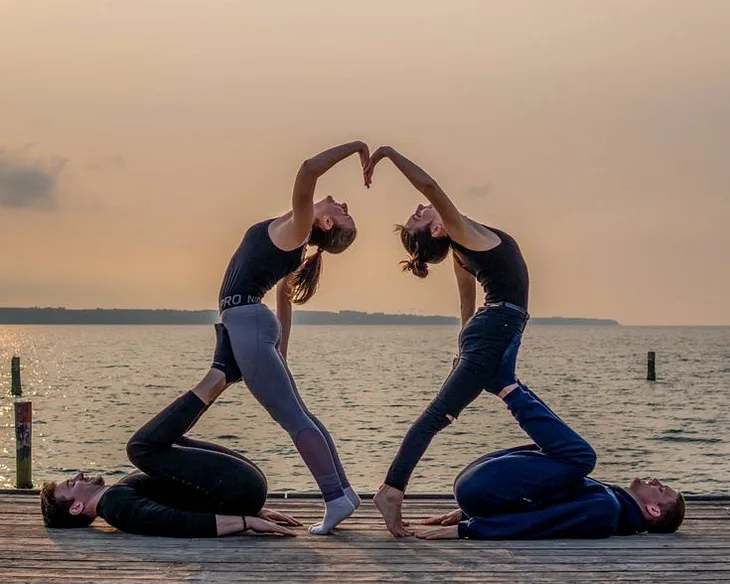 4 PERSON YOGA POSES