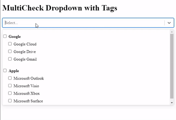 Dropdown, Parent-Child Multi-Check with React-Select