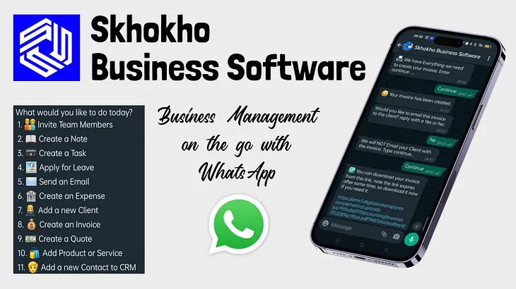 Generate Invoices in less than 5 minutes on WhatsApp with Skhokho😄
