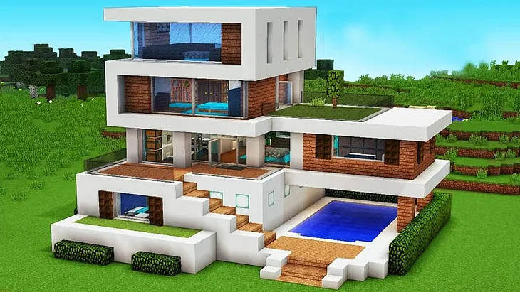 Modern House Minecraft FULL GUIDE AND TUTORIAL