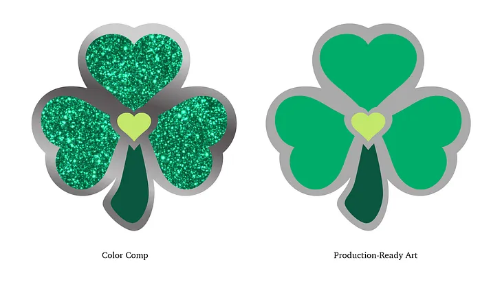 Enamel Pin Design Demo: Shamrock