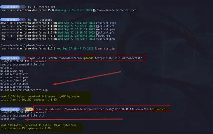 Transferring files from Linux machines using rsync (recursively an individually)