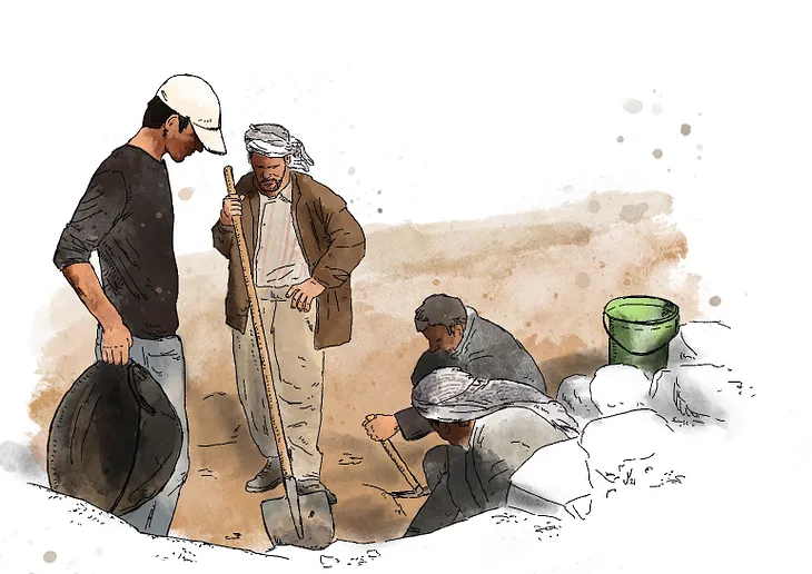 “A-Digging on a Tell”, or: A day in the Field — An illustrated excavation diary.