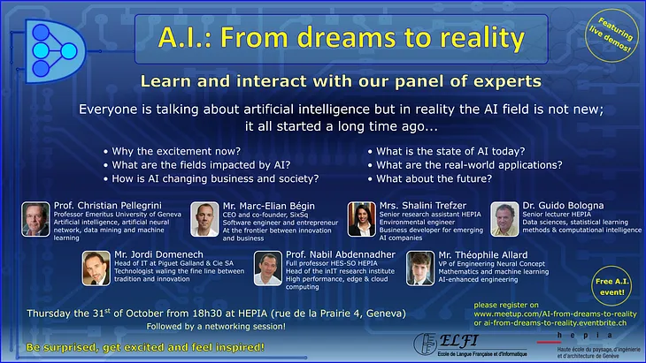 31 octobre 2019: AI dreams to reality
