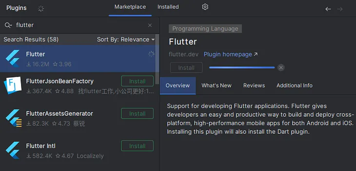 Flutter in IntelliJ