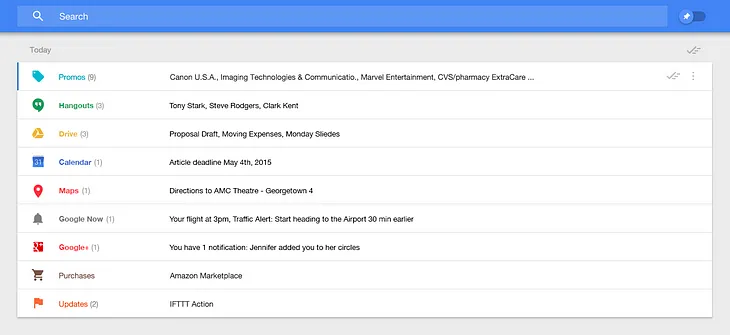 Observations on Inbox by Google