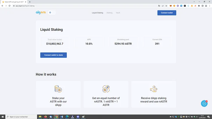 How to stake your $ASTR and enjoy liquid staking on Algem