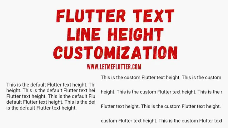 Flutter Text Line Height