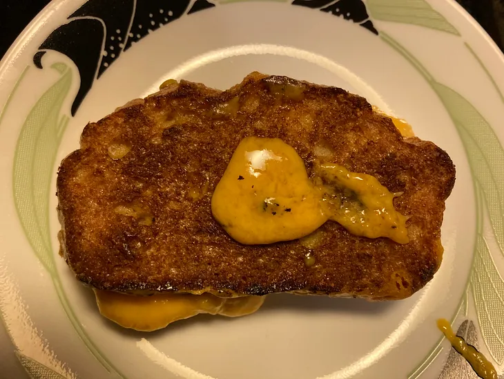 Grilled Cheese on Pork Panko Bread