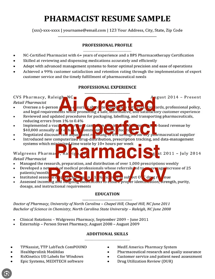 What Should I Include in My Pharmacist and Pharmacy Technician CV/Resume?