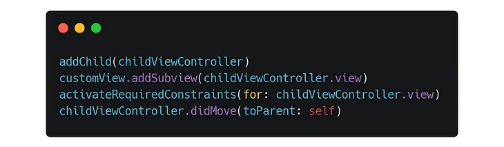 Managing Child View Controller in Scroll View